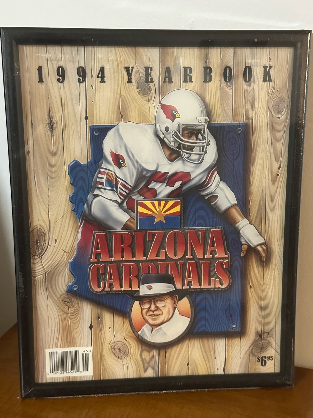 Vintage 1994 Arizona Cardinals Framed Yearbook NOS Dick Butkus Back Cover